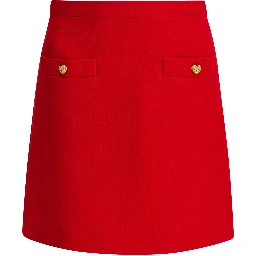 Midi wool skirt