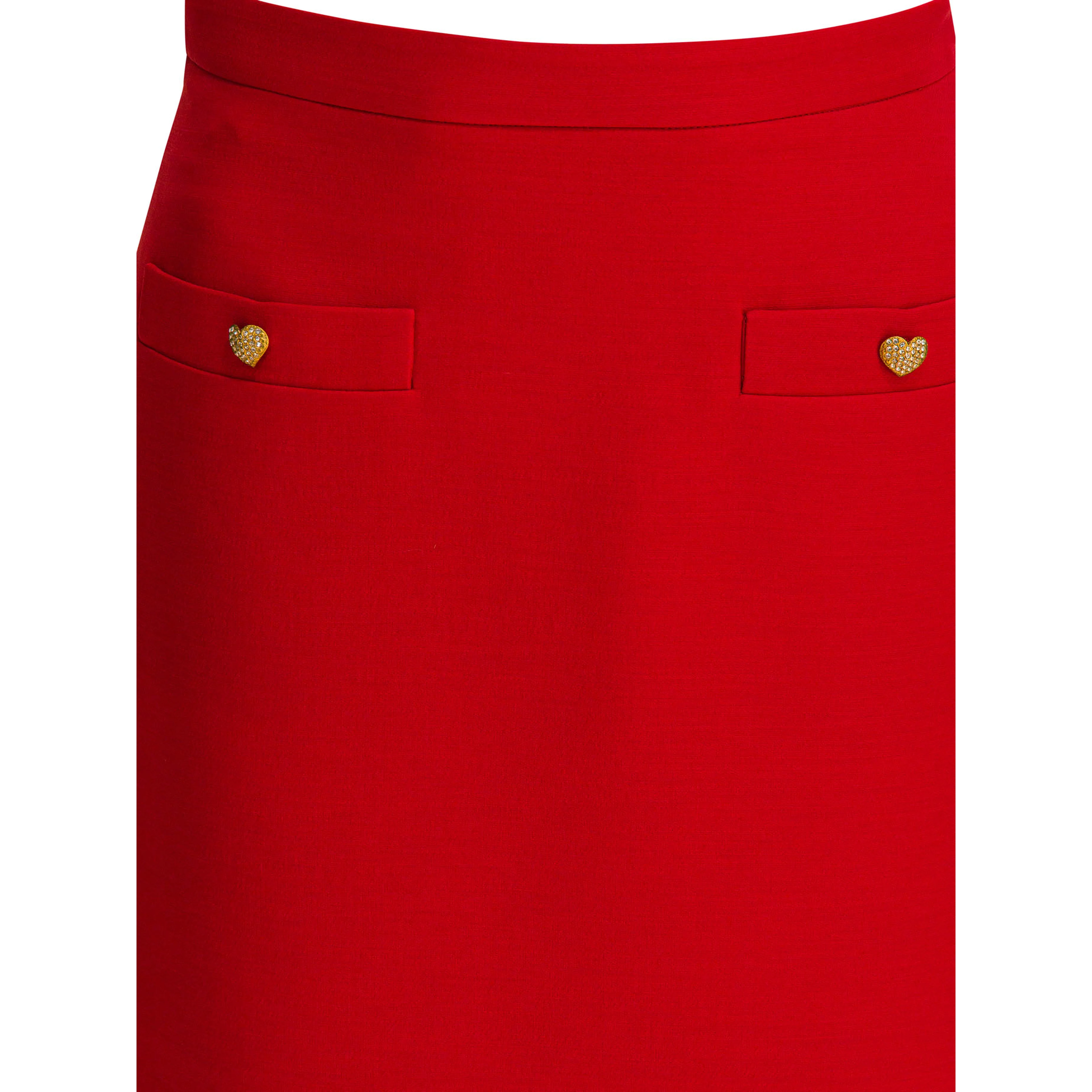 Midi wool skirt