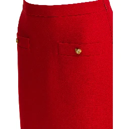 Midi wool skirt