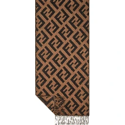 Scarf in cashmere with FF jaquard