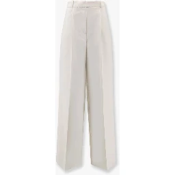 Wide fit wool pants