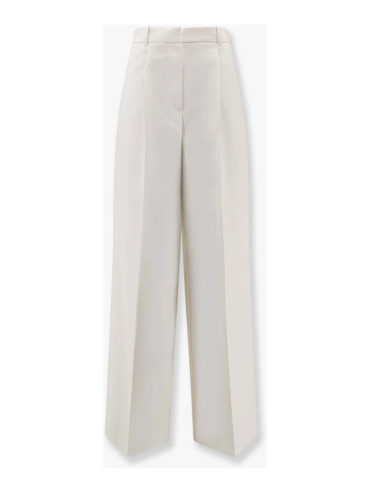 Wide fit wool pants