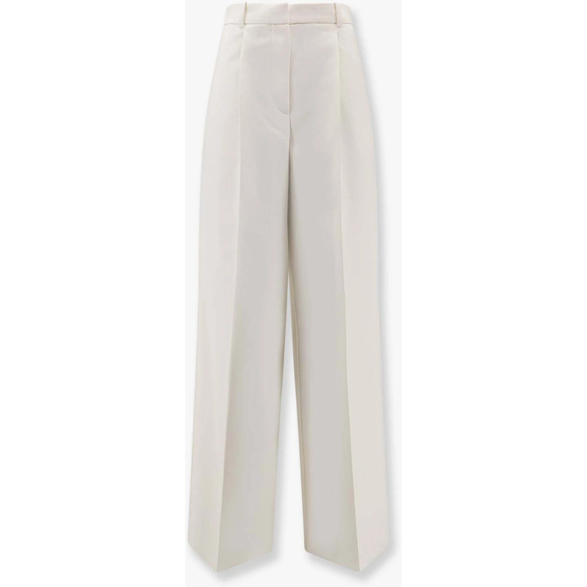 Wide fit wool pants