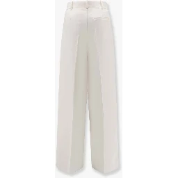 Wide fit wool pants