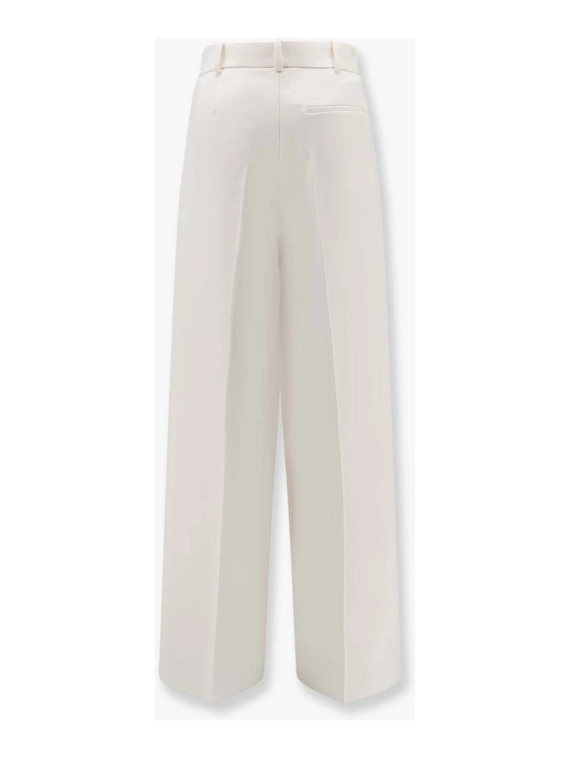 Wide fit wool pants
