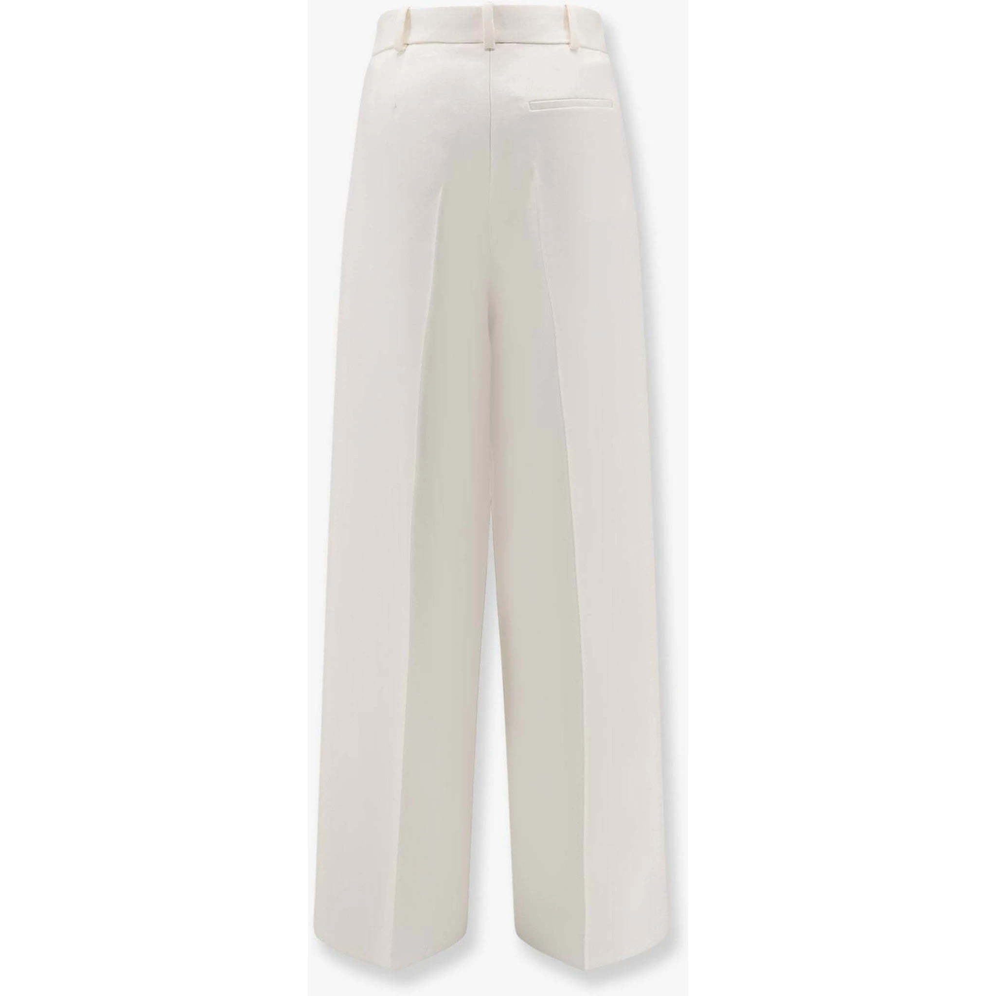 Wide fit wool pants