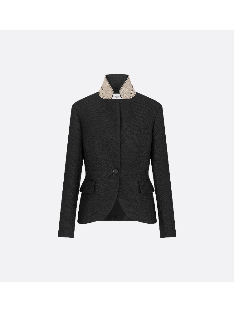 Jacket in grain de poudre