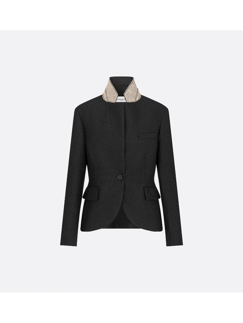 Jacket in grain de poudre