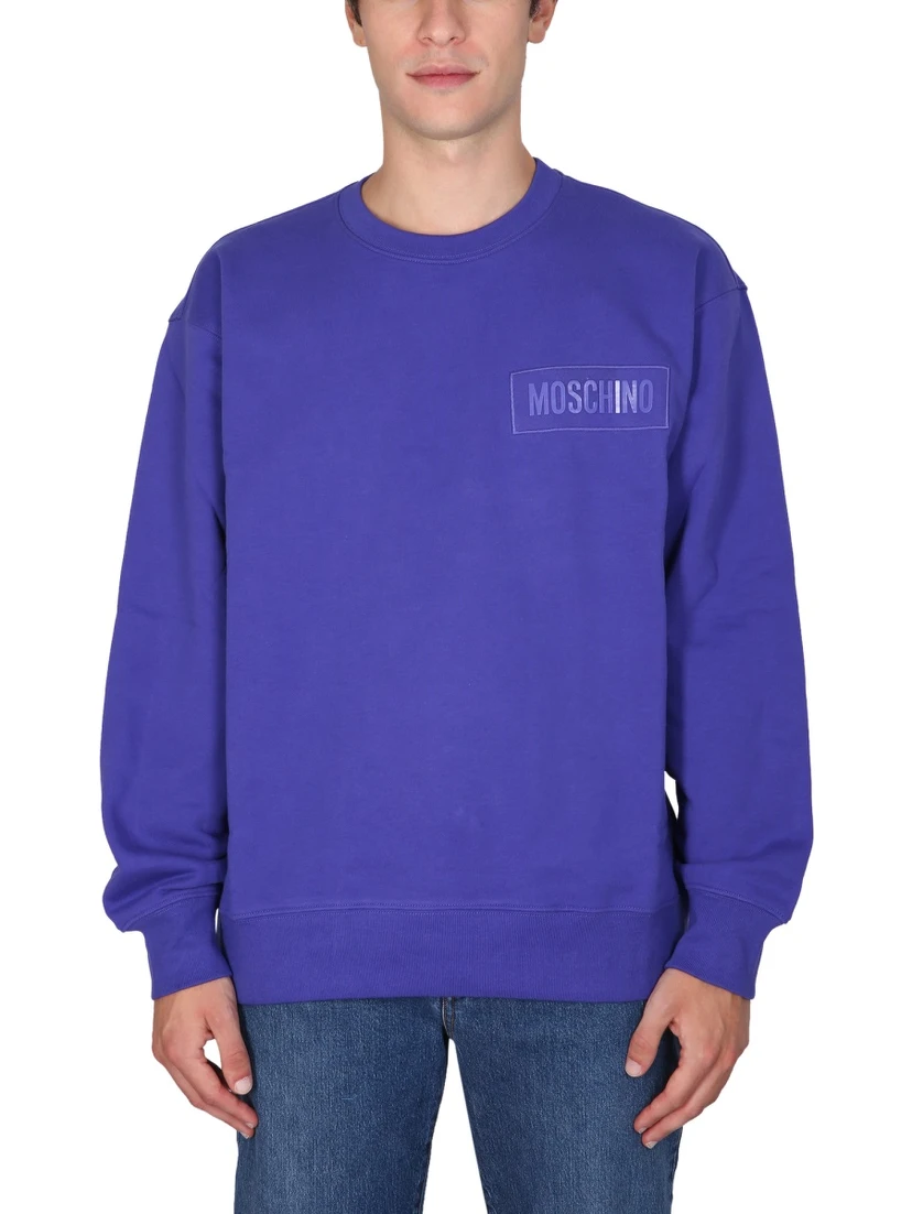 SWEATSHIRT WITH LOGO PATCH