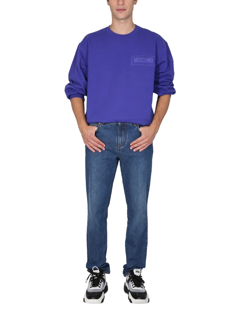 SWEATSHIRT WITH LOGO PATCH