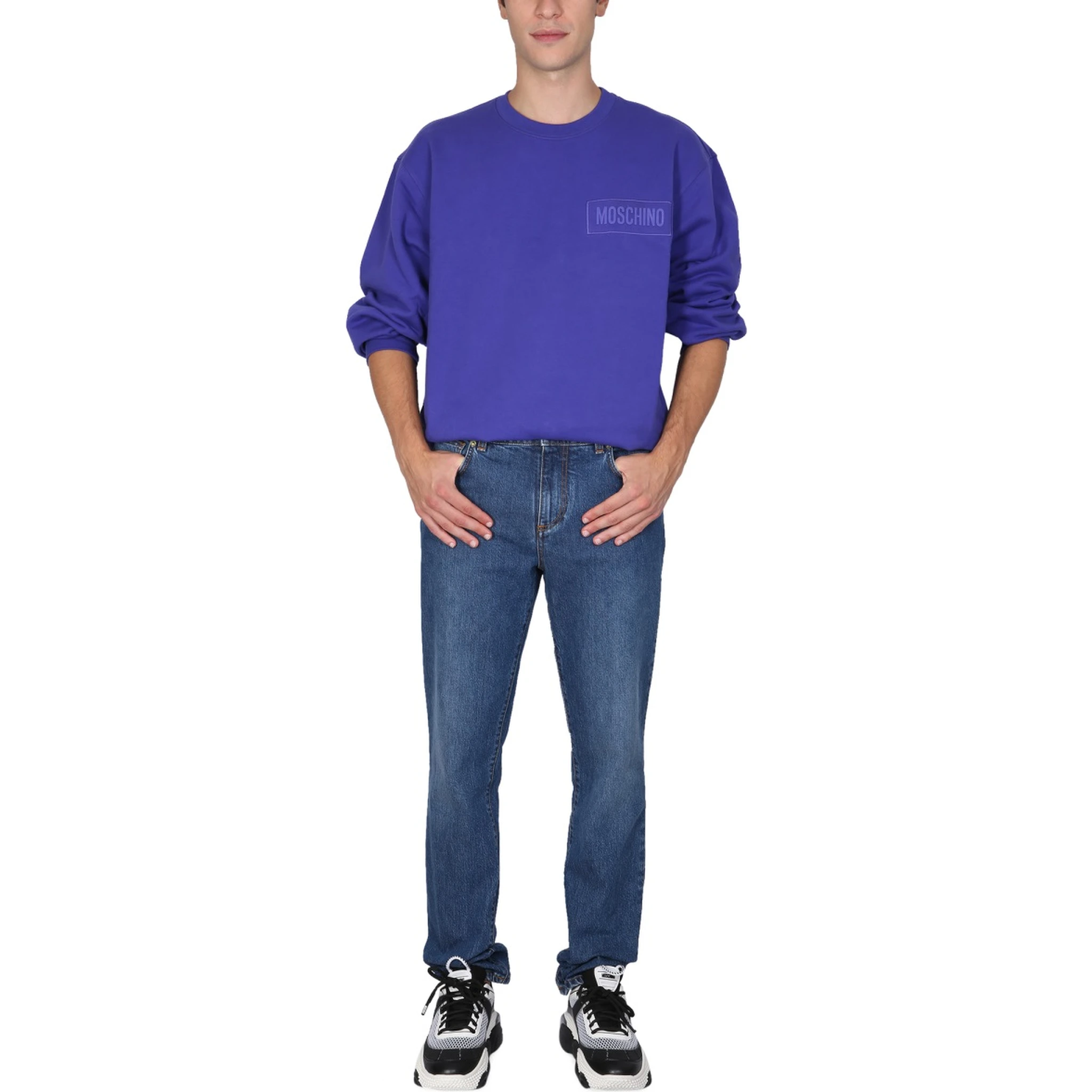 SWEATSHIRT WITH LOGO PATCH