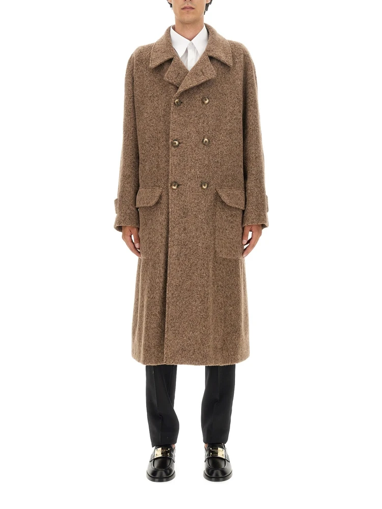 معطف مزدوج الصدر