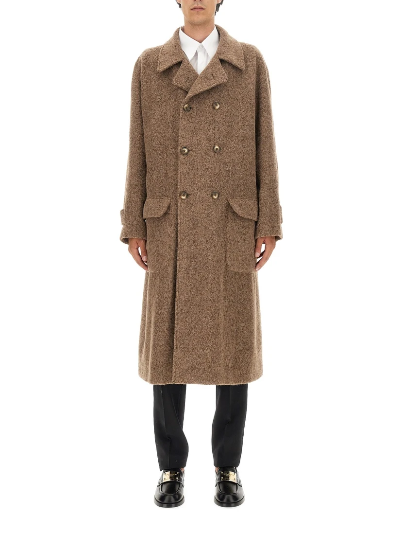 معطف مزدوج الصدر