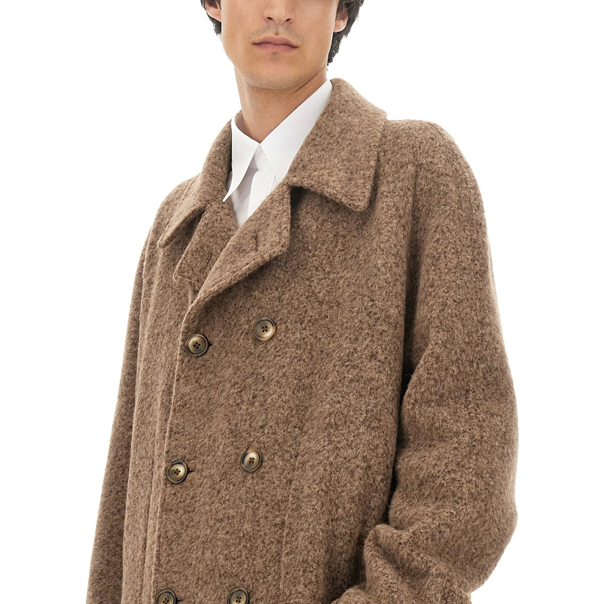 معطف مزدوج الصدر