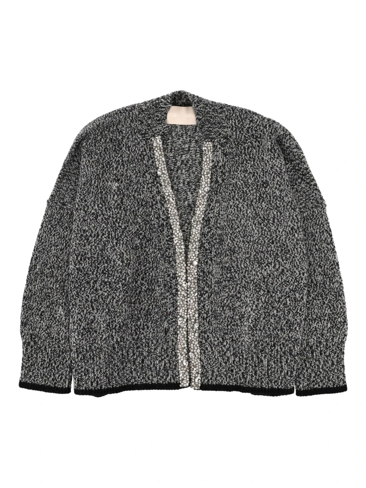 CARDIGAN WITH MOULINÉ WORKMANSHIP