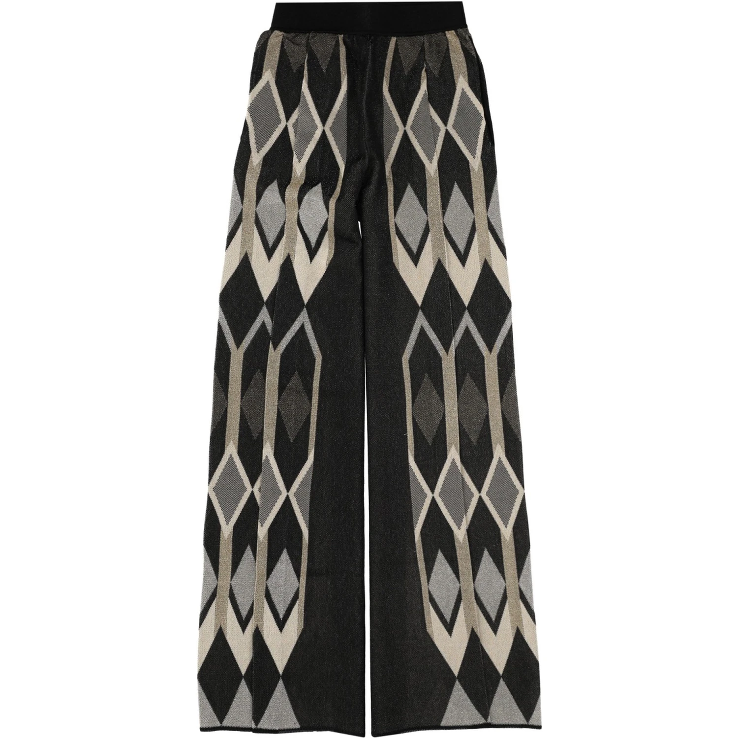 PANTS WITH GEOMETRIC LAMÉ JACQUARD DESIGN