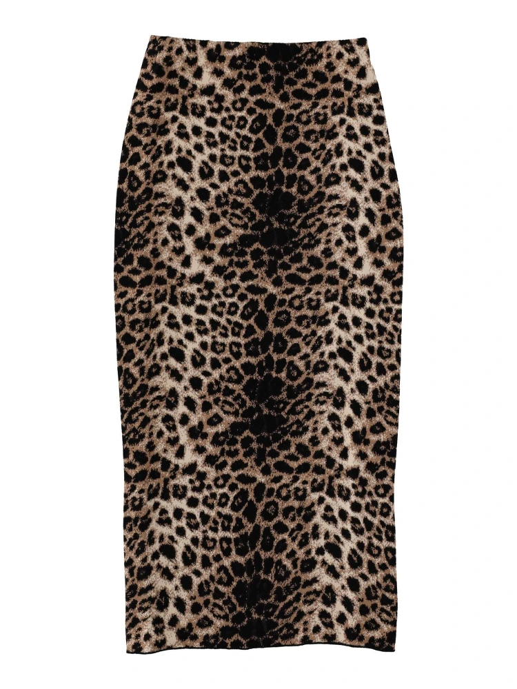 JACQUARD MIDI SKIRT