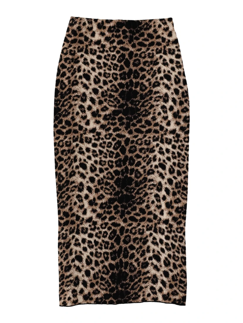 JACQUARD MIDI SKIRT