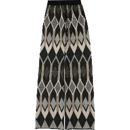 PANTS WITH GEOMETRIC LAMÉ JACQUARD DESIGN