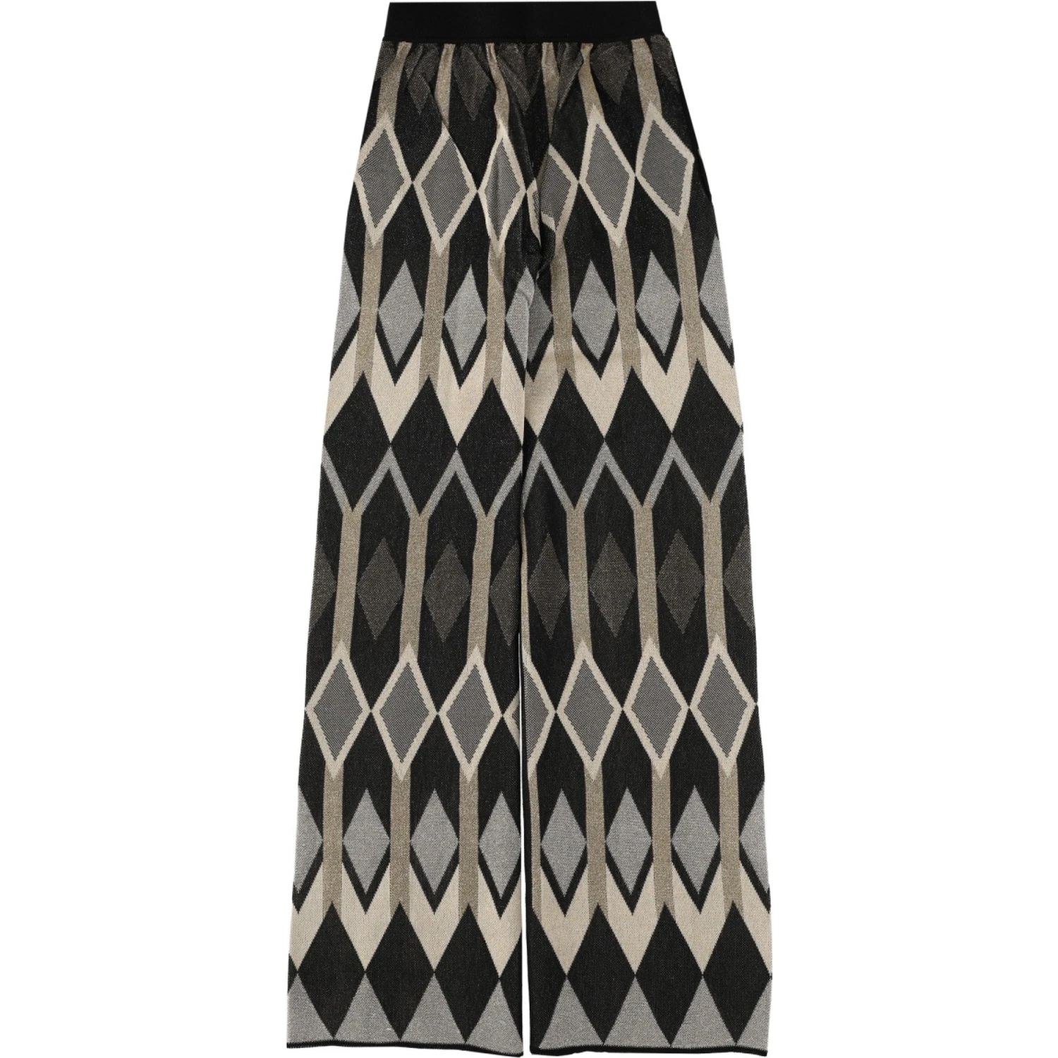 PANTS WITH GEOMETRIC LAMÉ JACQUARD DESIGN