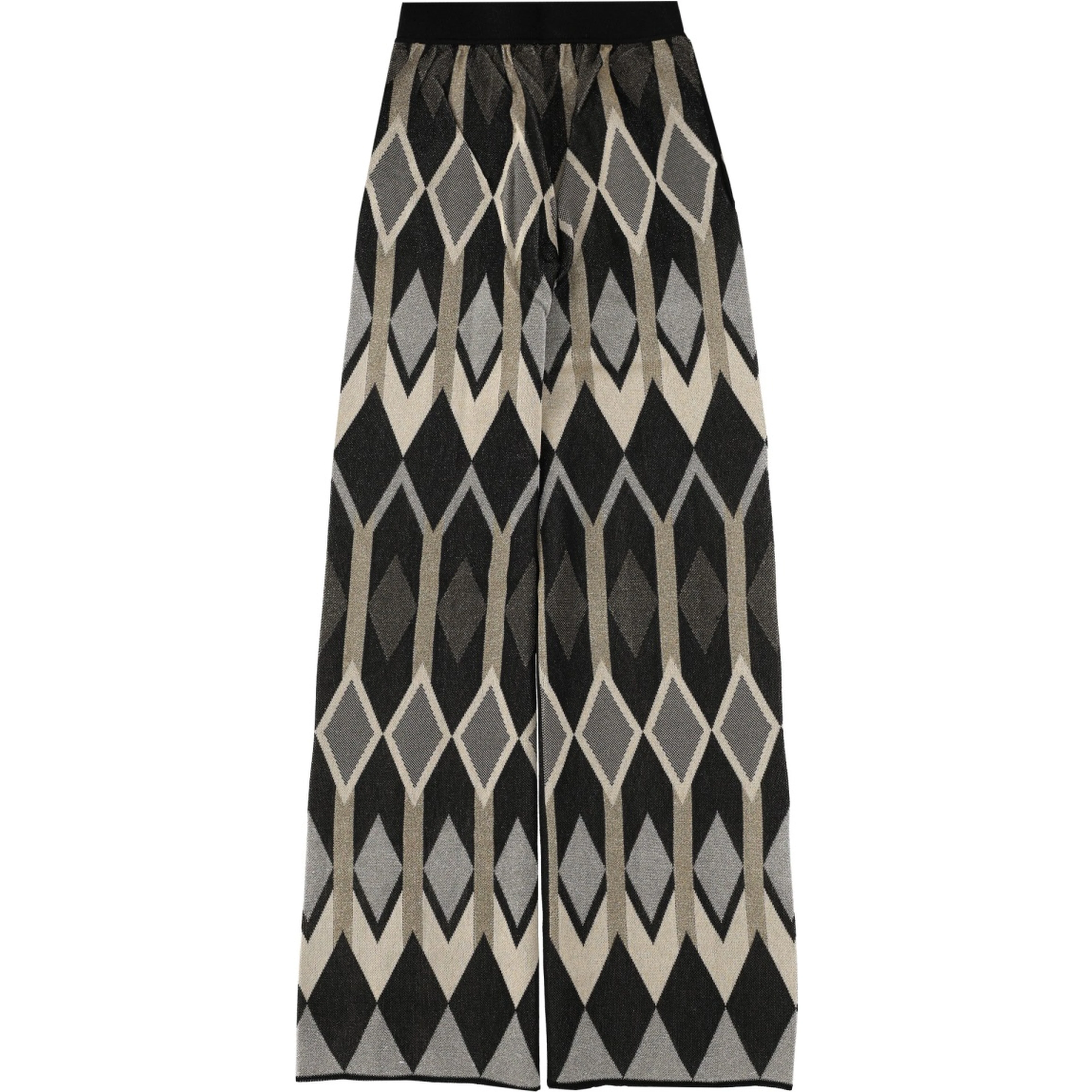 PANTS WITH GEOMETRIC LAMÉ JACQUARD DESIGN