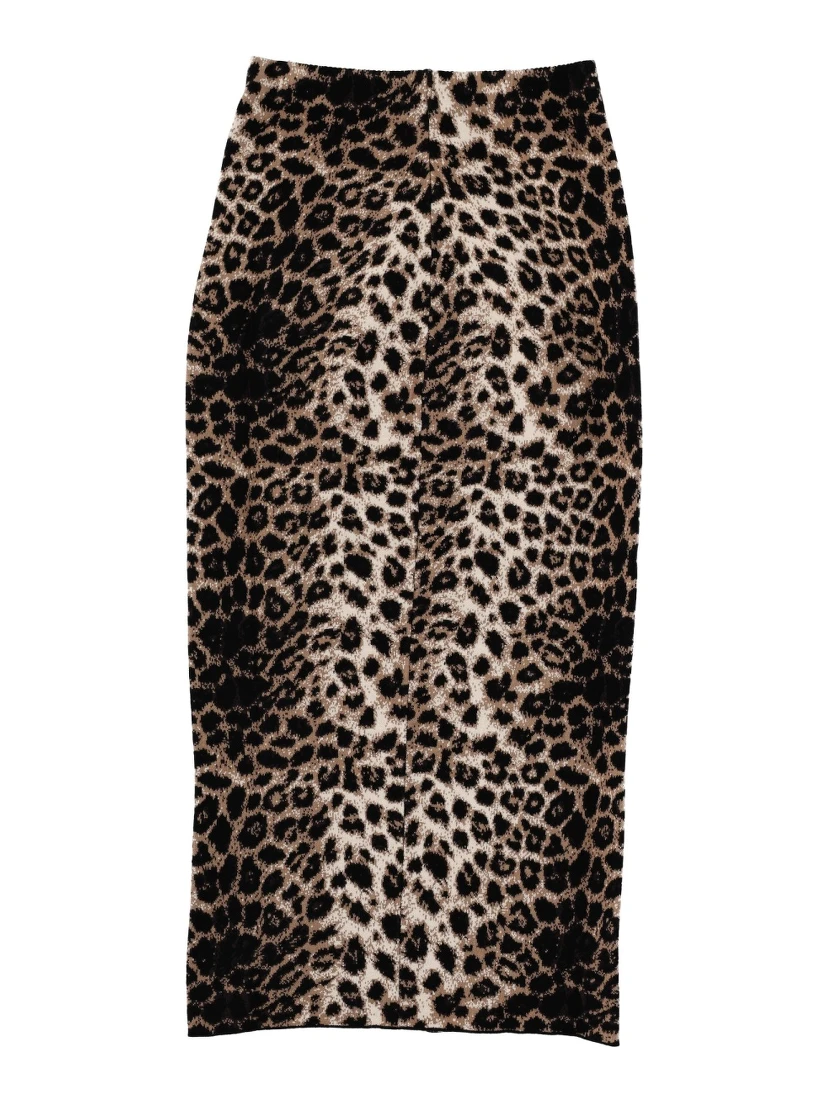 JACQUARD MIDI SKIRT
