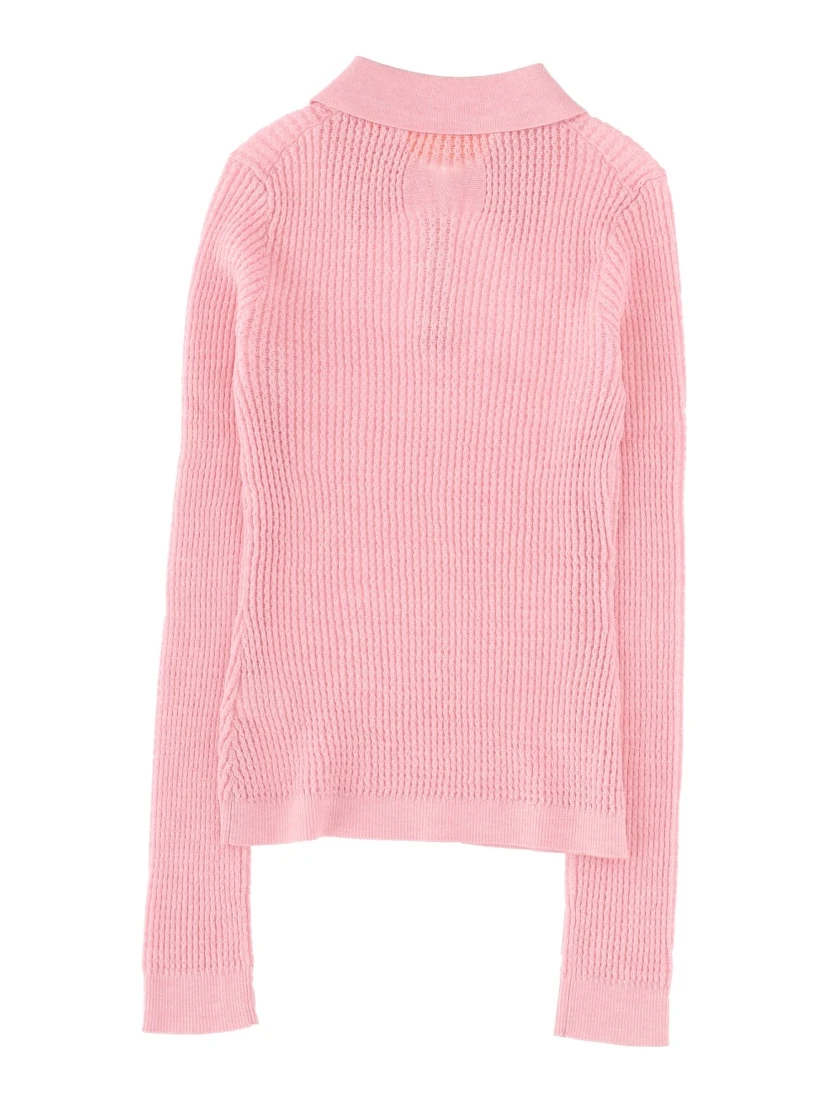 LONG SLEEVE "SHRUNKEN" POLO SHIRT