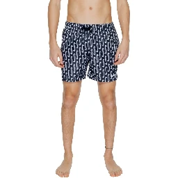 Black Polyester Swim Shorts