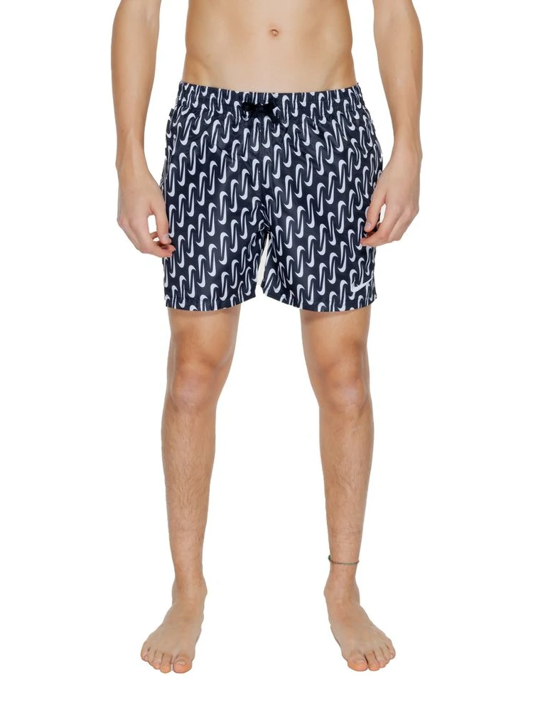 Black Polyester Swim Shorts