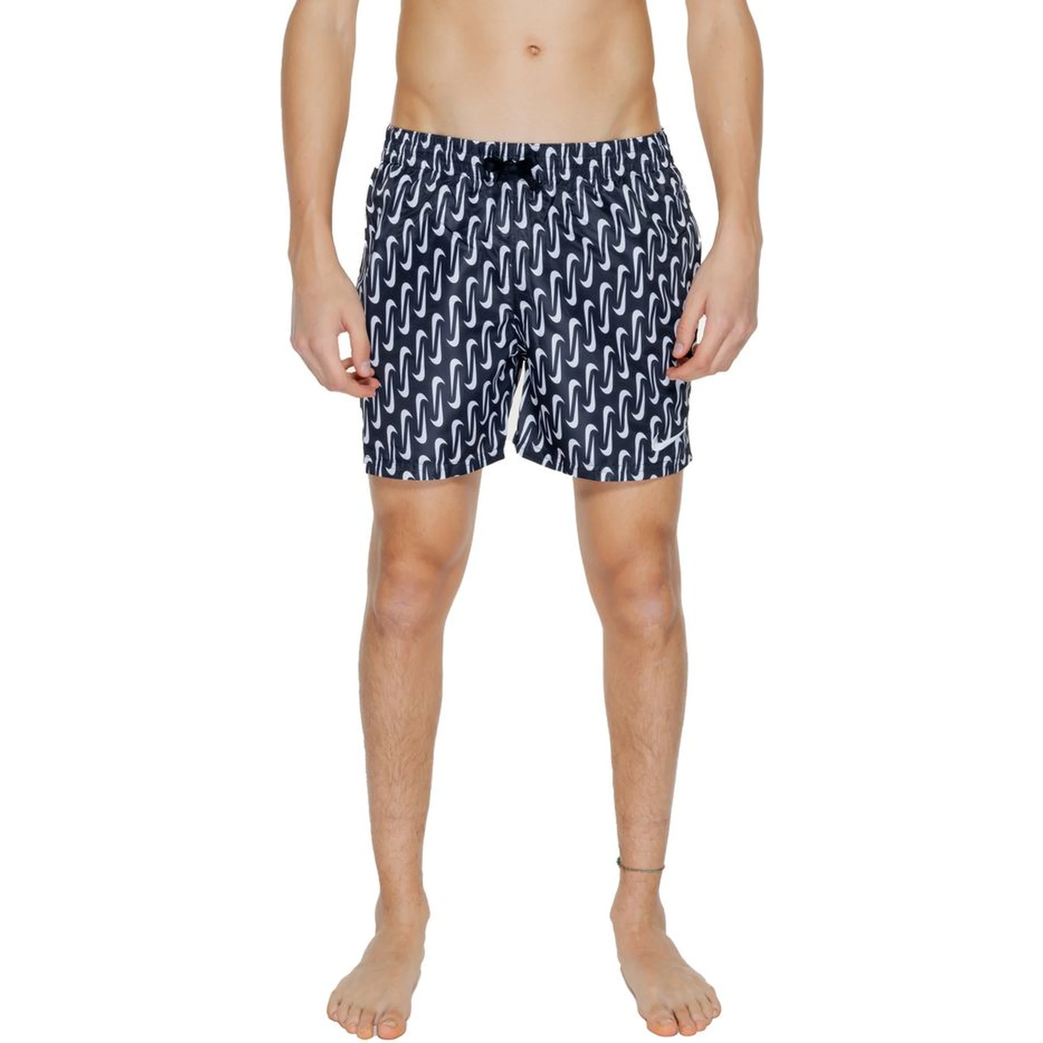 Black Polyester Swim Shorts