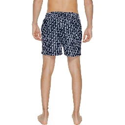 Black Polyester Swim Shorts