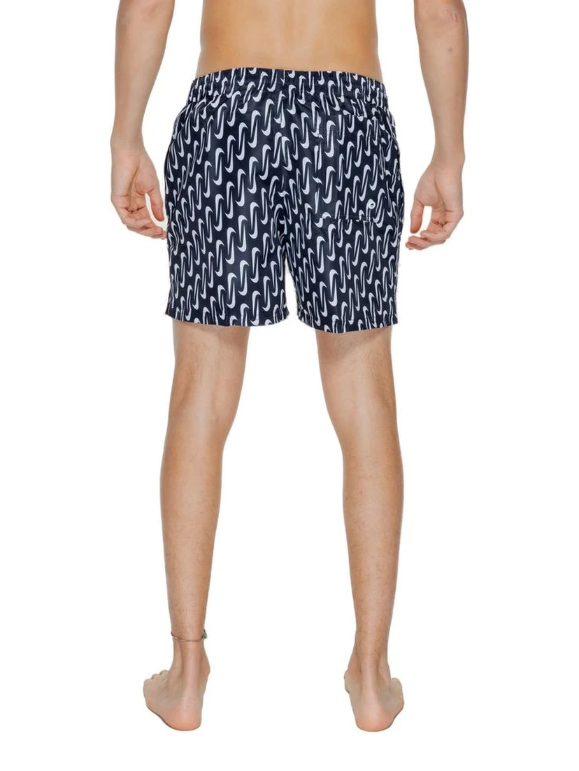 Black Polyester Swim Shorts