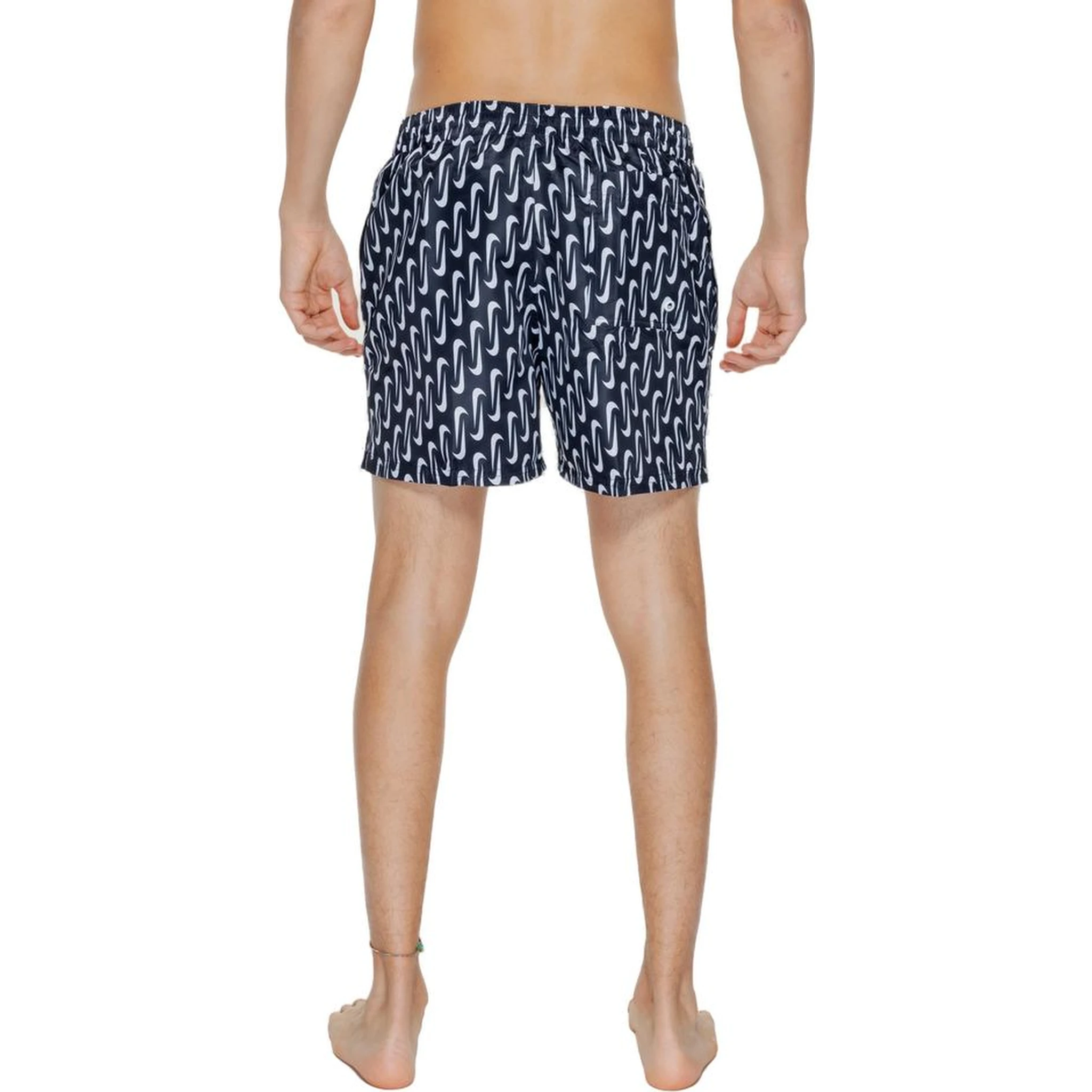 Black Polyester Swim Shorts