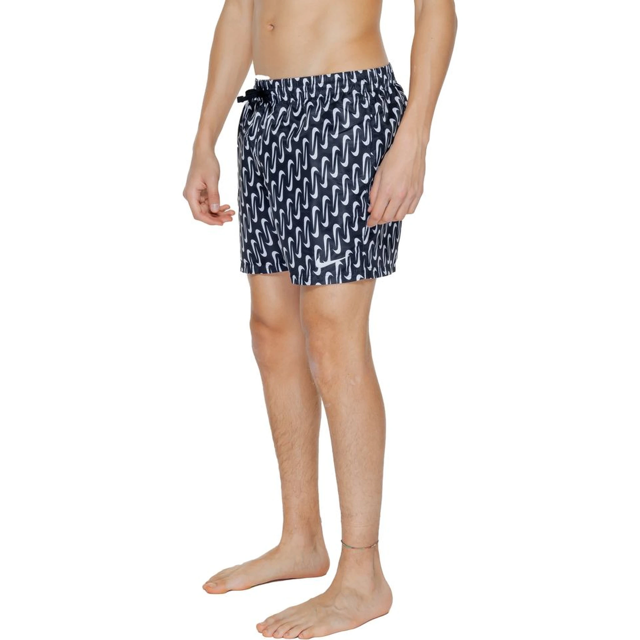 Black Polyester Swim Shorts