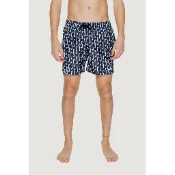 Black Polyester Swim Shorts