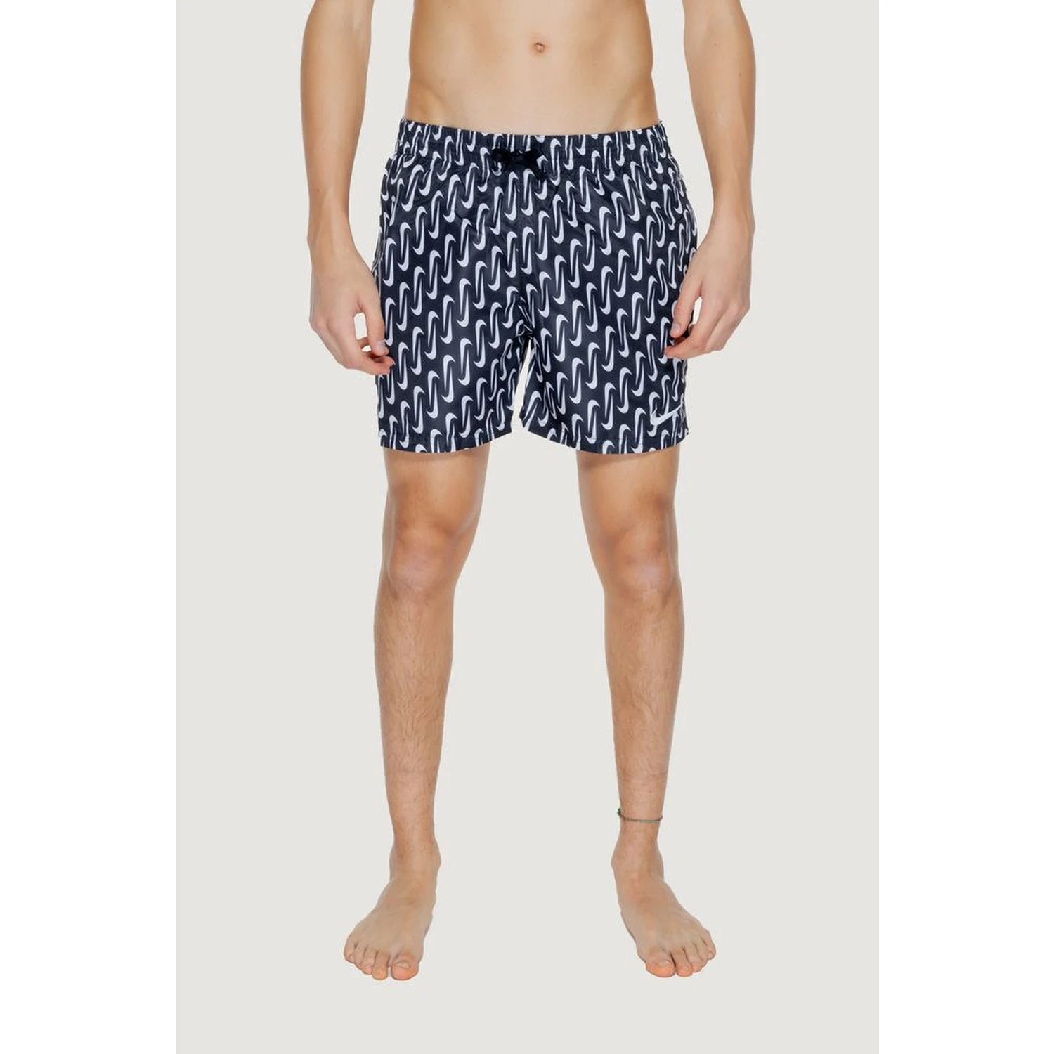 Black Polyester Swim Shorts