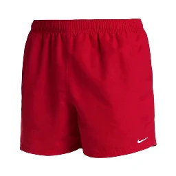 Red Polyester Swim Shorts