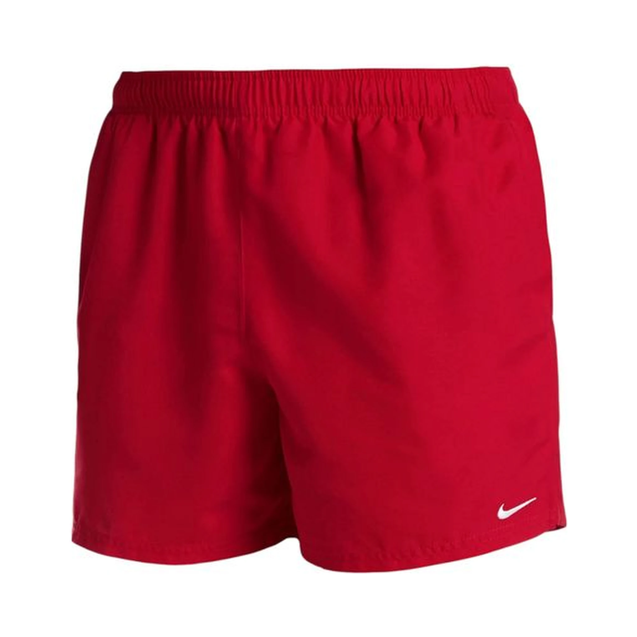 Red Polyester Swim Shorts