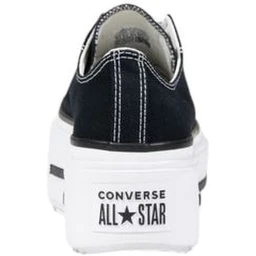Black And White Fabric Platform Sneakers