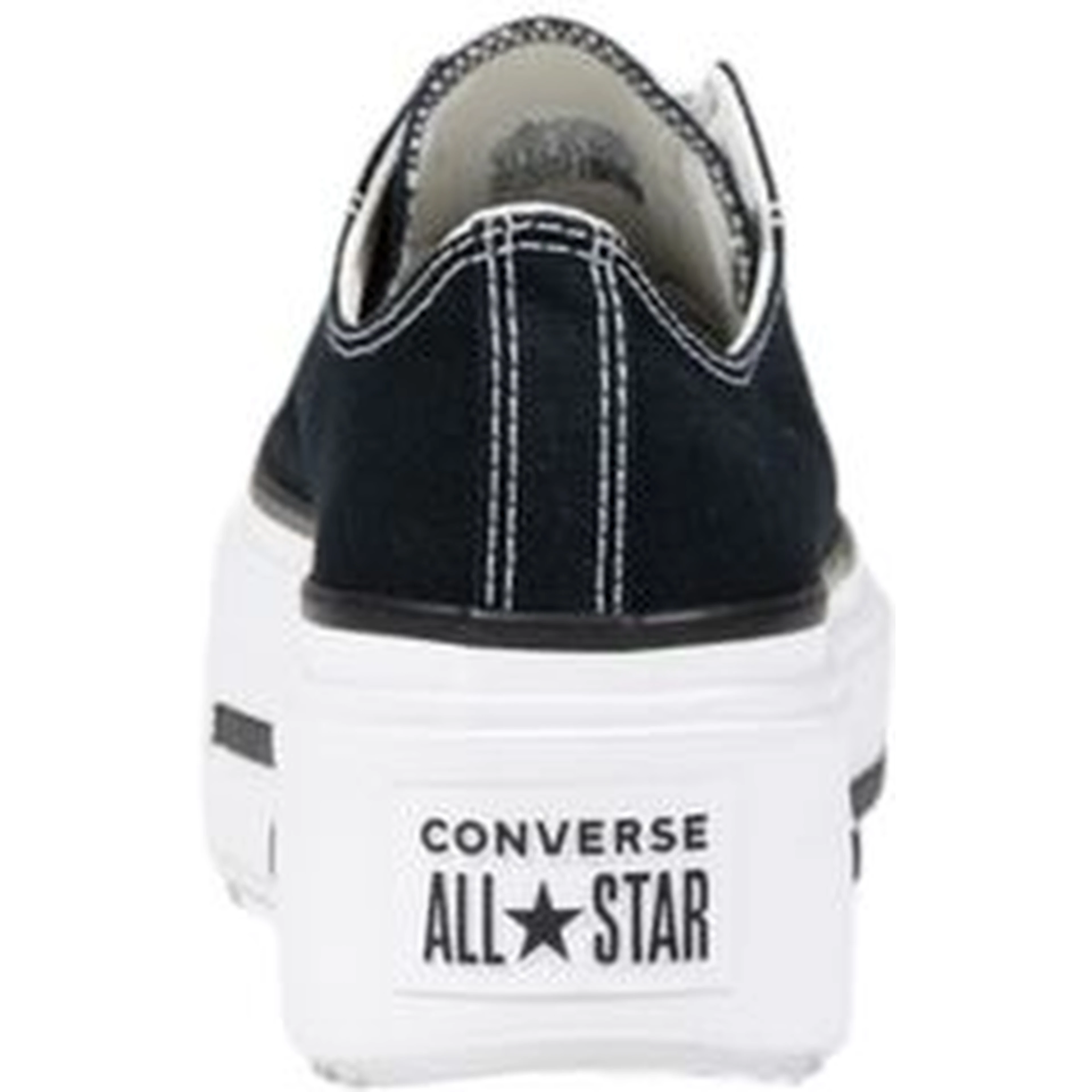 Black And White Fabric Platform Sneakers