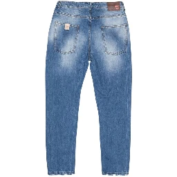 Blue Cotton Relaxed Fit Jeans