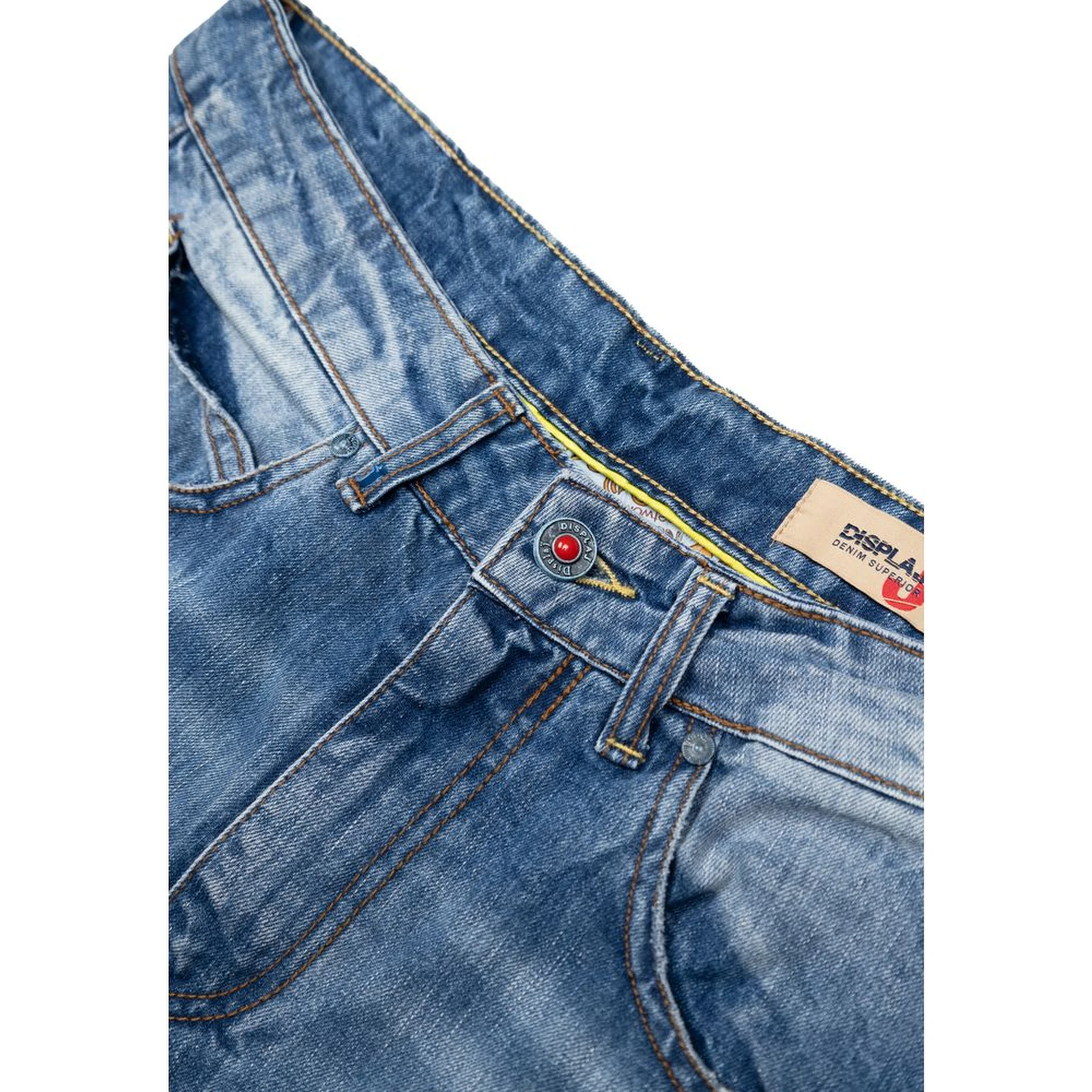 Blue Cotton Relaxed Fit Jeans
