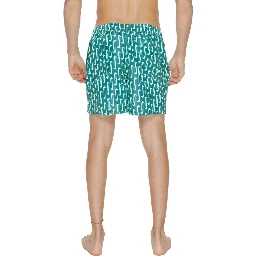Green Polyester Swim Shorts