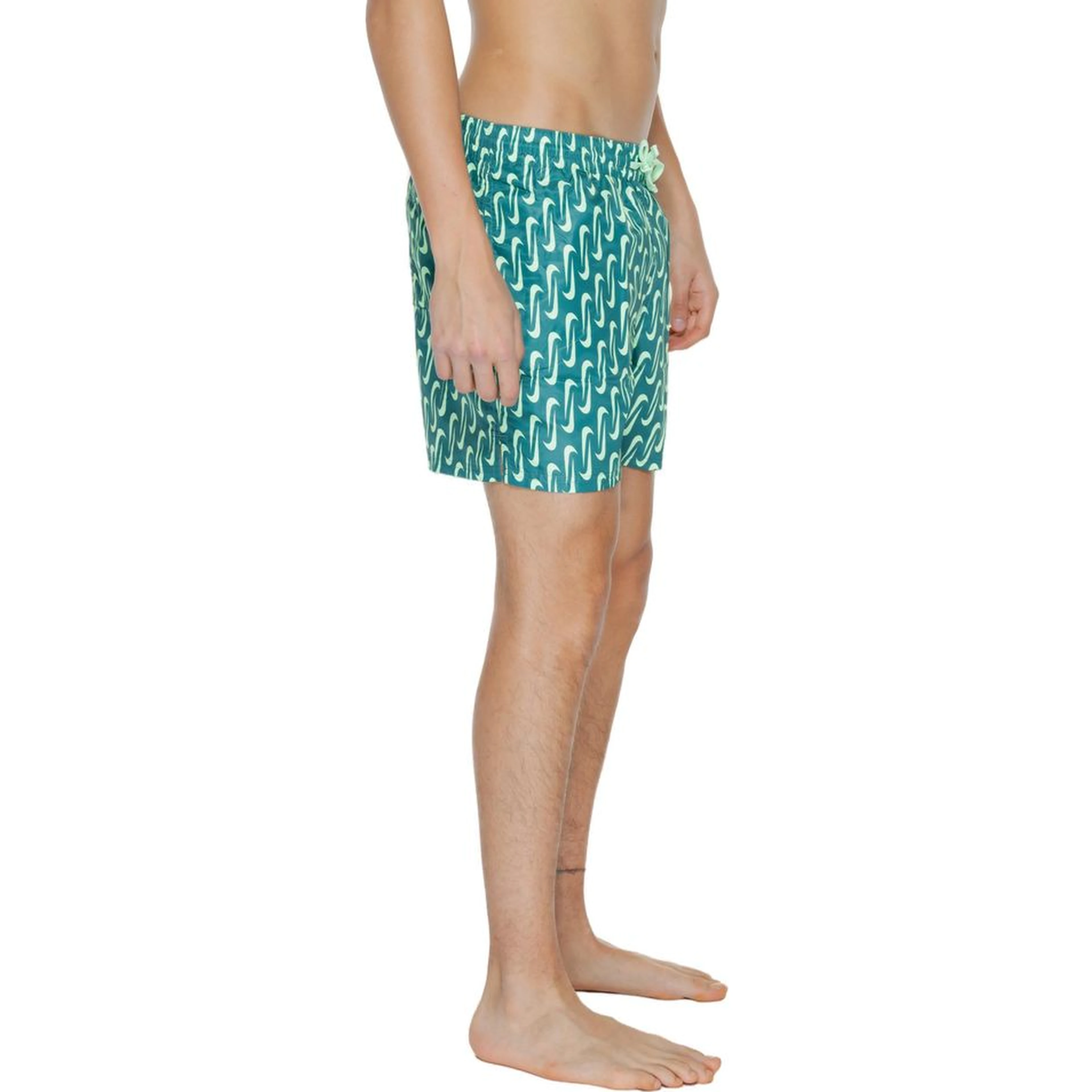 Green Polyester Swim Shorts