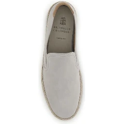 Gray Calf Leather Bos Taurus Low Top Sneakers