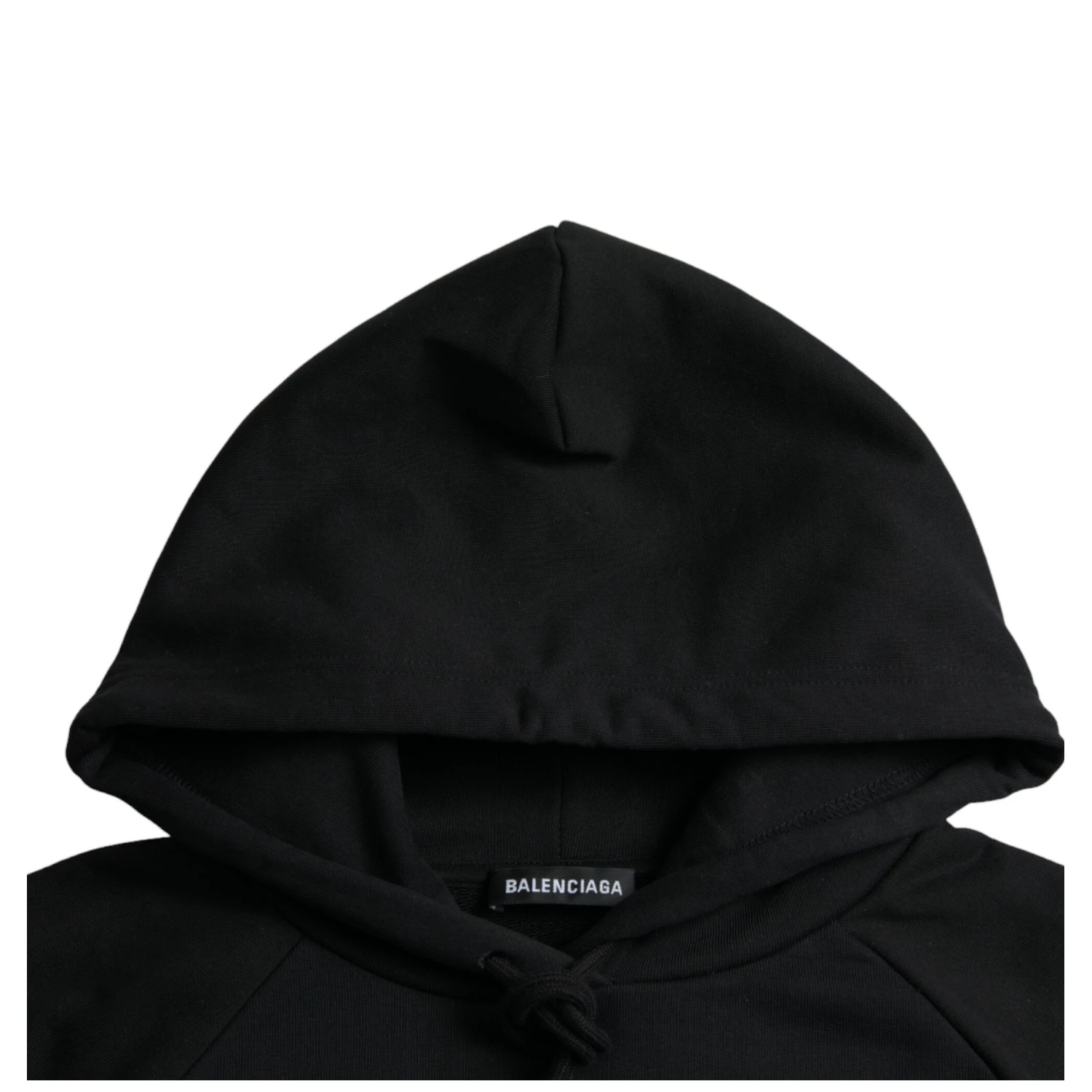 Black Cotton Logo Hooded Pullover Sweatshirt Sweater