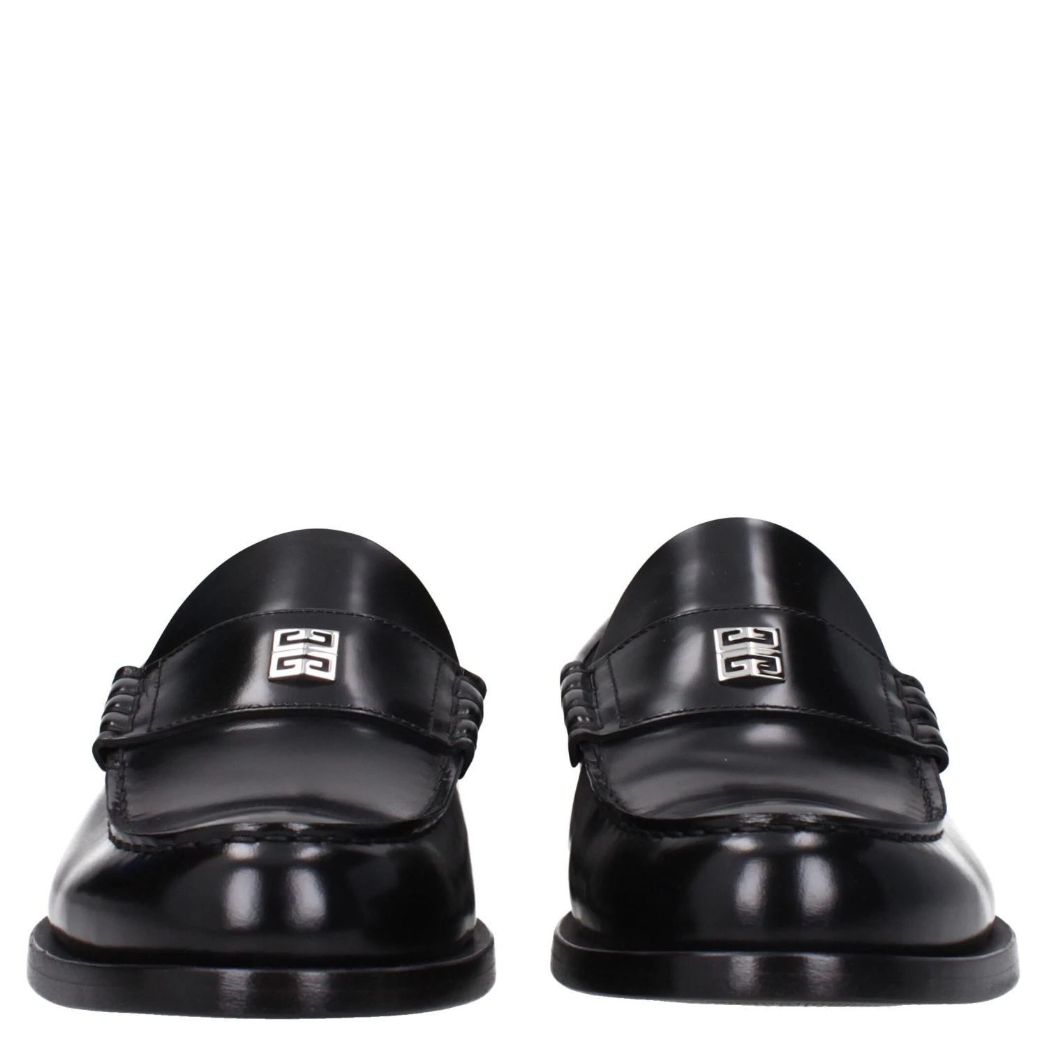 Black Leather Slip-On Loafers