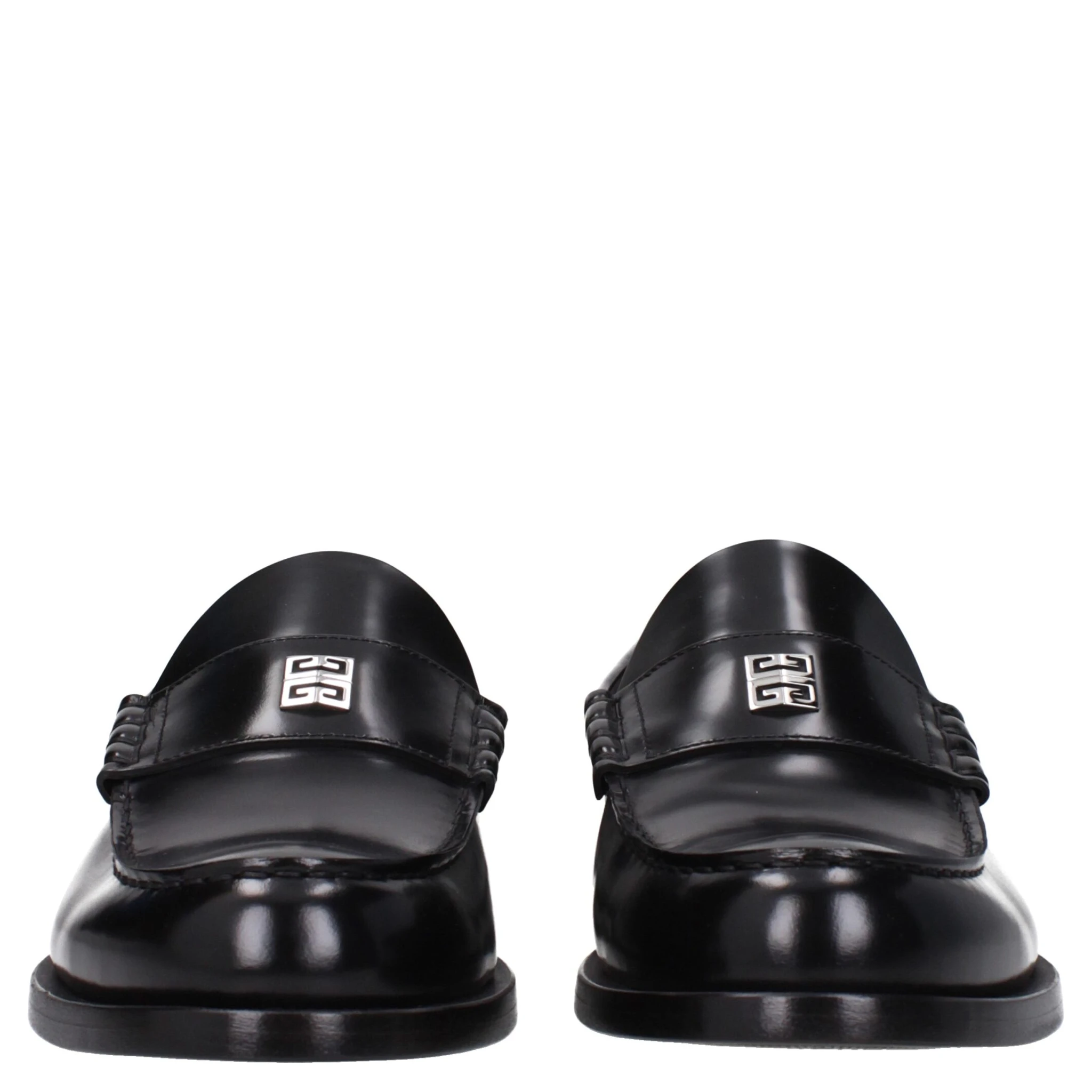 حذاء لوفر أسود من الجلد سهل الارتداء