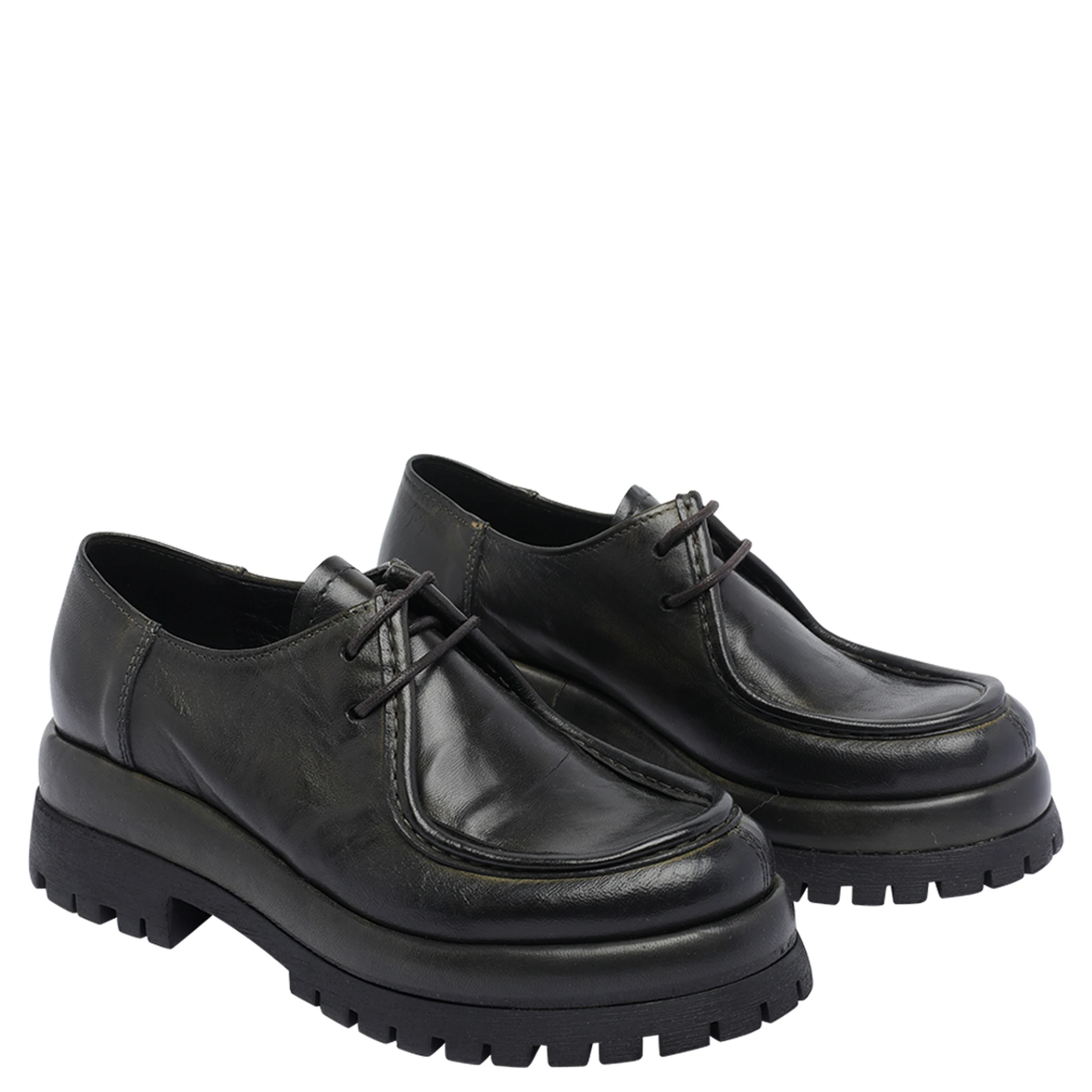 حذاء باولك المسطح الأخضر