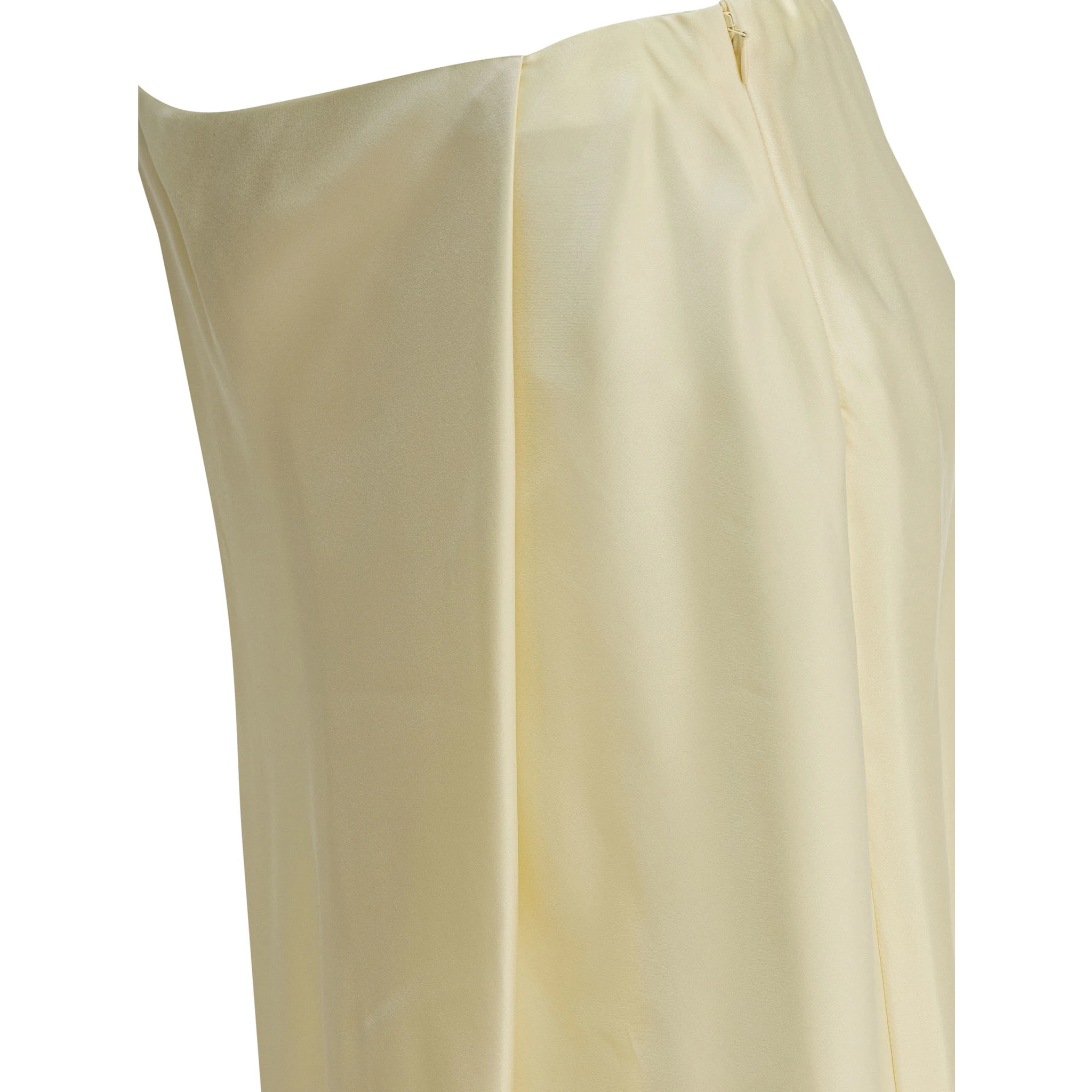 Satin midi skirt
